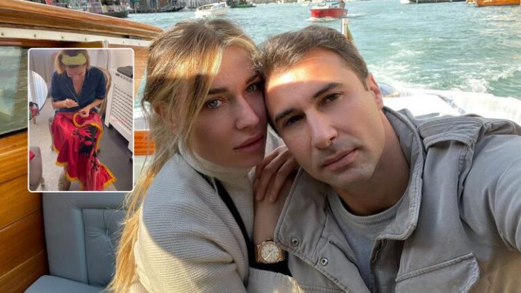 Bashkëshortja e Lorik Canës si Marigona, qëndis flamurin kombëtar