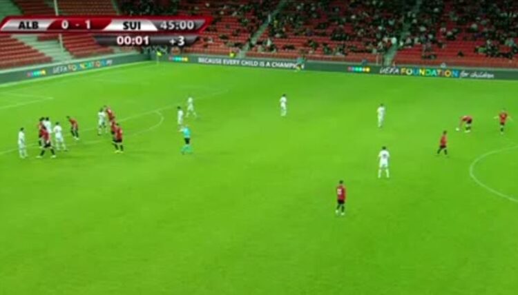 Shqipëri U21-Zvicër U21/ Pjesa e parë mbyllet me avantazhin e miqve