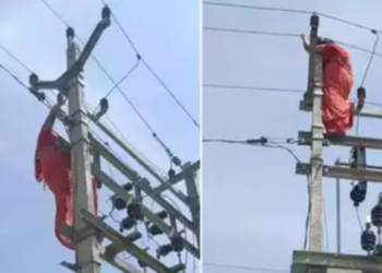 Gruaja Ngjitet Në Shtyllën Elektrike 20m Pas Debatit Me Bashkëshortin Për Tradhtinë