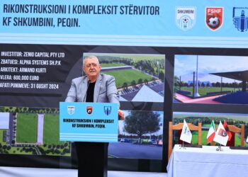 Rikonstruksioni i kompleksit KF Shkumbini, Presidenti Duka: FSHF, gjithmonë e gatshme të ndihmojë në investime për zhvillimin e futbollit të fëmijëve