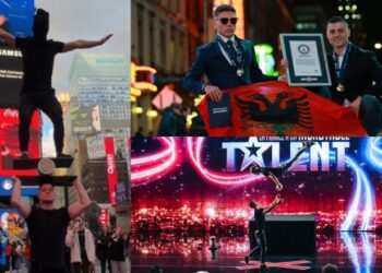 Dy vëllezërit shqiptarë thyejnë rekordin Guinness me akrobaci