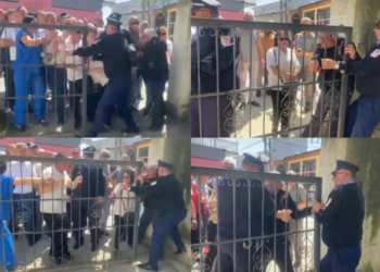 VIDEO – Protestë në Belsh kundër mbylljes së tregut, tregtarët përplasen me policinë bashkiake