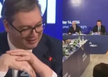 Rama i mat kohën Vuçiçit gjatë fjalimit në Samit: Flet më shumë se të tjerët/ VIDEO