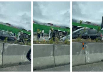 Aksident në Tiranë – Përplasen 2 automjete, batohet furgoni