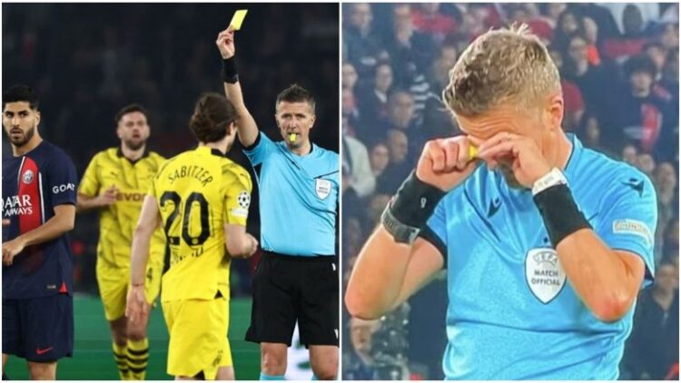 Gjyqtari Orsato nuk i mban dot lotët pas ndeshjes PSG-Dortmund