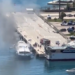 Trageti u shkrumbua nga flakët në portin e Sarandës, pronarët: Dyshojmë se ishte e qëllimshme