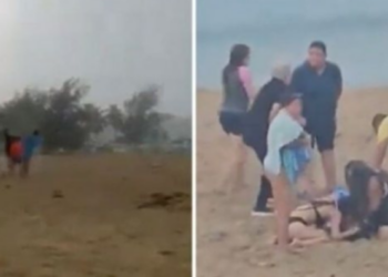 Porto Riko, rrufeja godet tre djem në një plazh, skena u filmua nga një pushues