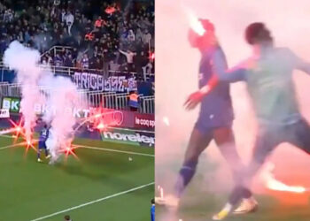 Ndodh edhe kjo! Lojtarët në Francë u kundërpërgjigjen tifozëve me tymuese