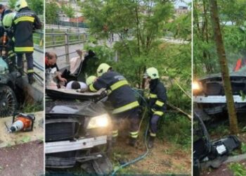 Aksident në Tiranë, 35-vjeçari humb kontrollin e makinës dhe përfundon në Lanë