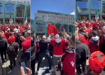 VIDEO/ Italianët ‘përgjërohen’, tifozët shqiptarë u thyejnë makaronat para syve