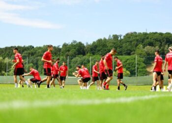 Përgatitjet për Italinë, Kombëtarja me dy seanca stërvitore për ditën e sotme