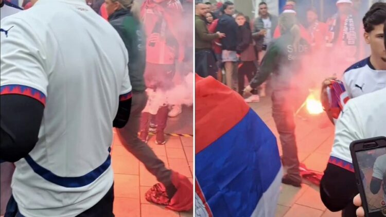 VIDEO – Serbët i bënë flakën Flamurit Shqiptar në Gjermani