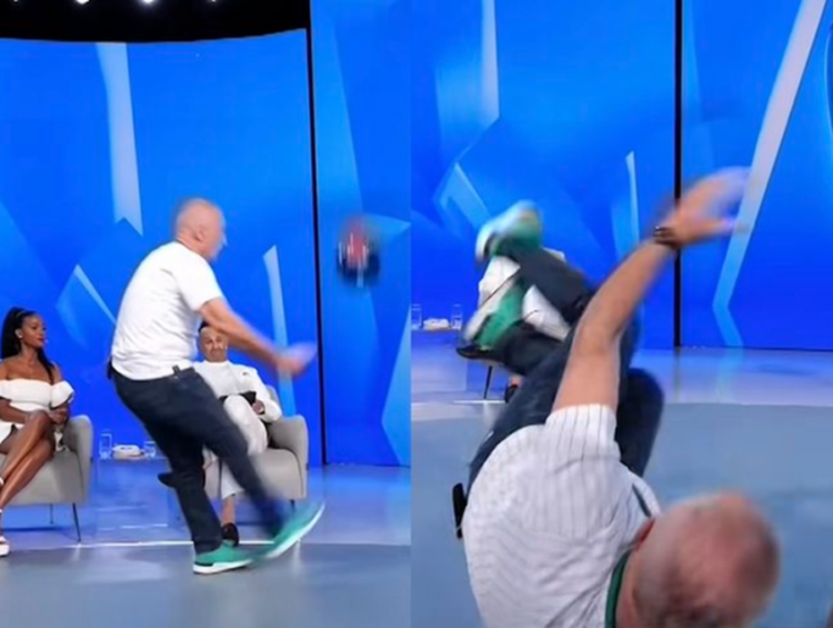 Video – Ilir Meta rrëzohet në studio duke bërë xhunglime