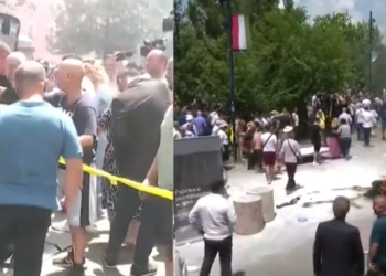 Protesta, Policia hedh gaz dhe tymuese drejt qytetarëve