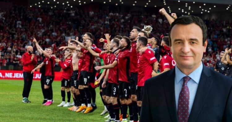 Kroaci-Shqipëri/ Albin Kurti në stadiumin e Hamburgut