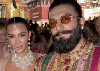 Ranveer Singh dhe Kim Kardashian pozojnë së bashku në dasmën e famshme