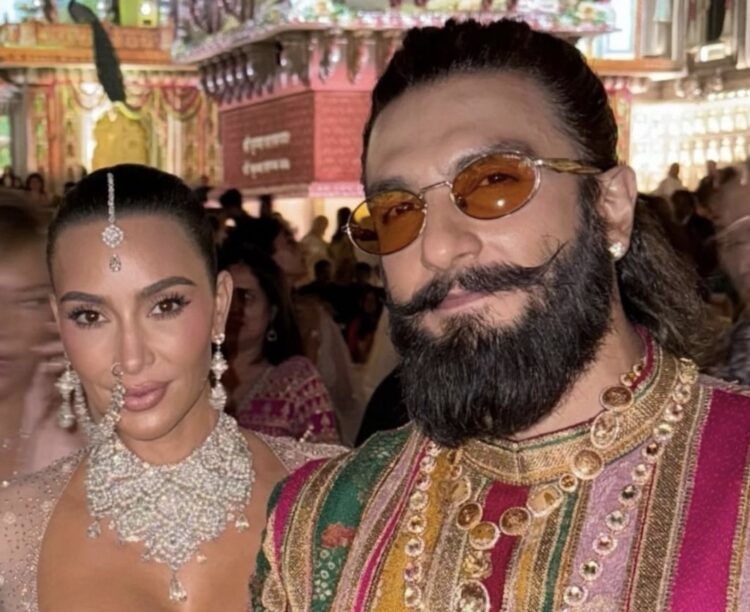 Ranveer Singh dhe Kim Kardashian pozojnë së bashku në dasmën e famshme