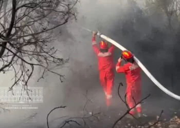 Zjarr masiv në Dropull/ Zjarrfikëset dhe ushtria në terren, ndërhyrje edhe nga ajri