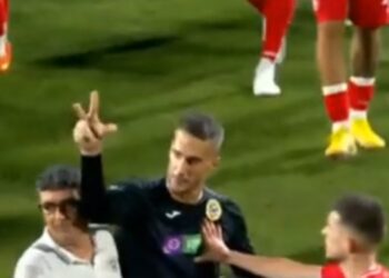 Skandal në Maltë, portieri serb i Marsaxlokk përplaset me lojtarët e Partizanit, provokon tifozët me 3 gishtat