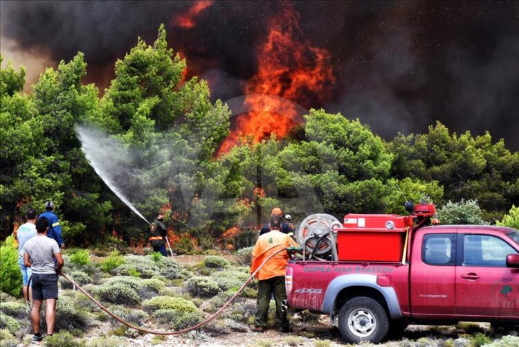 Zjarret në Greqi, situata problematike në Evia, flakët përhapen me shpejtësi pranë banesave