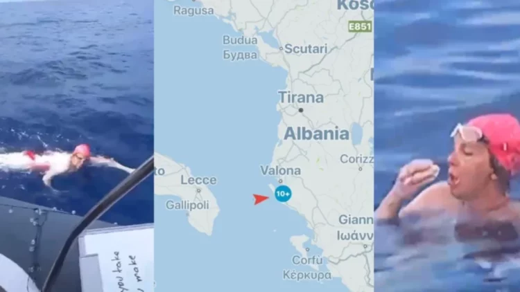 Prej 24 orësh në det të hapur/ Eva Buzo noton nga Italia drejt Vlorës, ja kur pritet të mbërrijë në bregdet