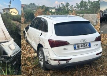 Aksident në aksin Elbasan-Peqin, dy makina përplasen me trajlerin! Një person mbetet i lënduar