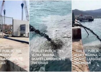 Katastrofë në Vlorë/ Pusetat derdhen në det, alarmohen turistët, ministrja me pushime (VIDEO)