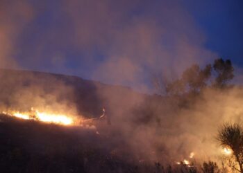 Zjarri në Malin e Tomorit/ Flakët përhapen nga era, ndizen dy vatra të reja