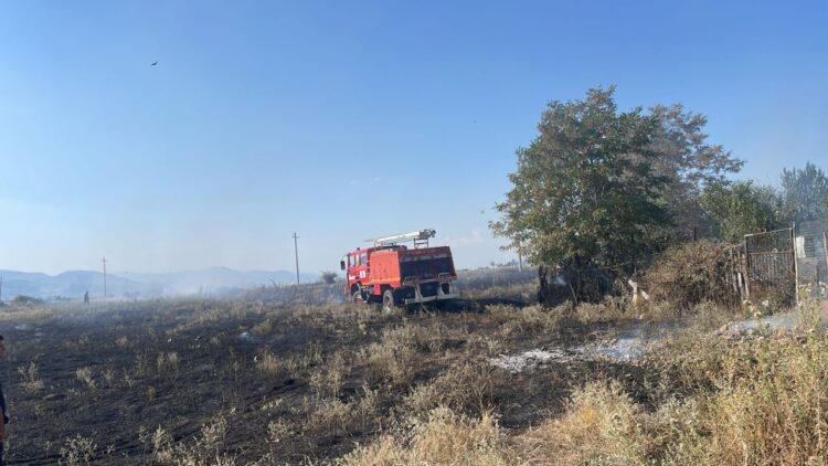 Zjarr i madh në një magazinë në Drenovë, pranë ndodhen shtëpitë (Pamjet)