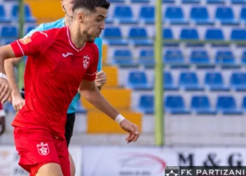 Laçi ndal në fund Partizanin brenda në shtëpi