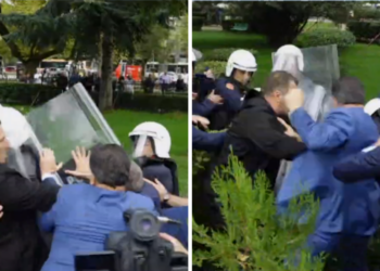 Video – Protestuesit e bashkisë transferohen para Kuvendit, përplasje me policinë