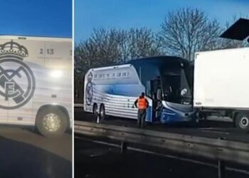 Autobusi i Real Madridit përplaset me një kamion në autostradë