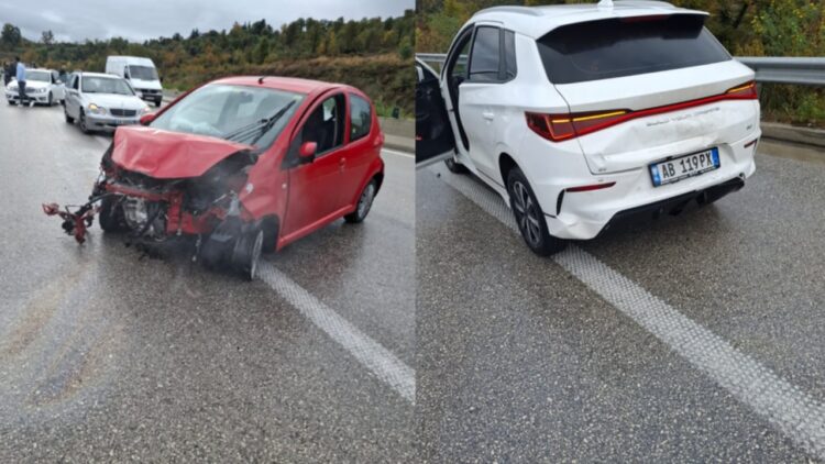 Aksident masiv në dalje të tunelit Elbasan-Tiranë, disa persona të plagosur