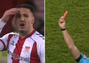 Karton i kuq pas dy të verdhave për 90 sekonda, Rei Manajn e lënë nervat me gjyqtarin…