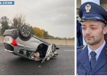 Polici shqiptar në Itali kthehet në hero, shpëton një grua që kishte ngecur në makinën e përmbysur