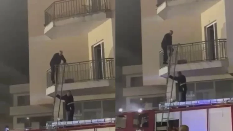 Zjarri përfshin një pallat në Lezhë, banorët nxirren me shkallë nga ballkonet