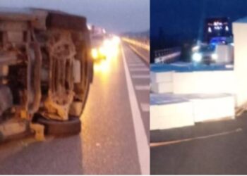 Përmbyset kamionçina në Fushë Milot