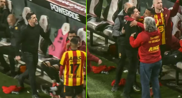 Besnik Hasi, sherr me tifozin në Belgjikë – Video