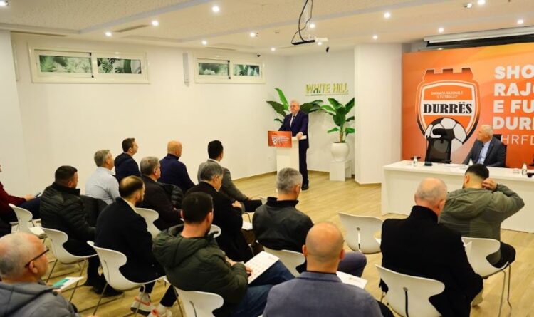 SHRF Durrës mblidhet për Asamblenë e Zakonshme, Duka: Ju vlerësoj dhe inkurajoj të kontribuoni në zhvillimin e futbollit