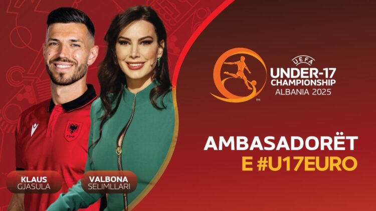 FSHF përzgjedh Klaus Gjasulën dhe Valbona Selimllarin si dy ambasadorët e finaleve të EURO U-17 2025