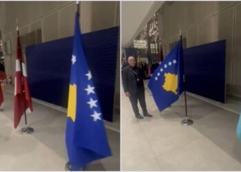 Video/ Futbolli thyen tabutë: Flamuri i Kosovës ngrihet për herë të parë në Beograd