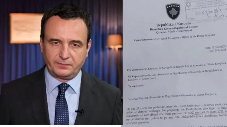 Albin Kurti jep dorëheqje nga posti i Kryeministrit para betimit si deputet