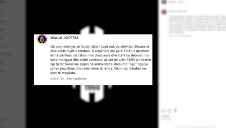 Kaos te Laçi, futbollistët bojkotojnë stërvitjen