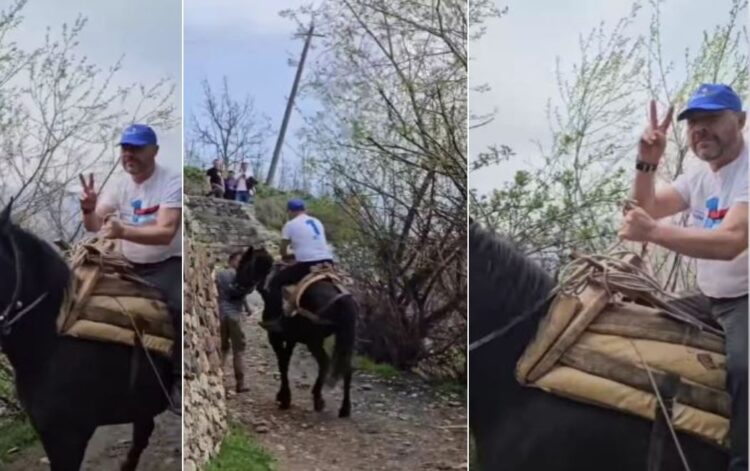 Xhelal Mziu kërkon votat mbi kalë: Derë më derë si në kohën e Skënderbeut