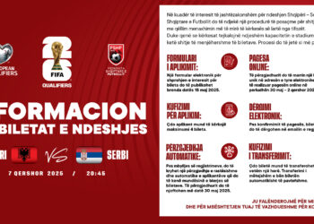 Botërori 2026/ Informacion për shitjen e biletave të ndeshjes Shqipëri – Serbi