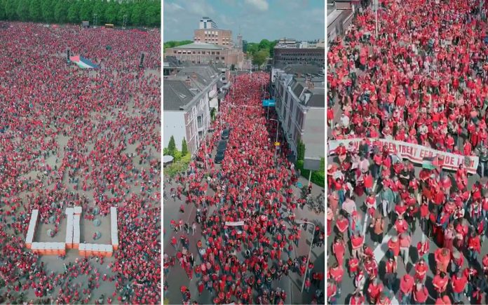 Dhjetëra mijëra protestues i kërkojnë qeverisë holandeze të ndërmarrë veprime për luftën në Gaza