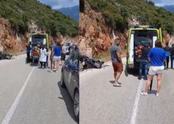 Aksident në aksin rrugor Himarë-Qeparo, lëndohen rëndë dy turistët  me motor
