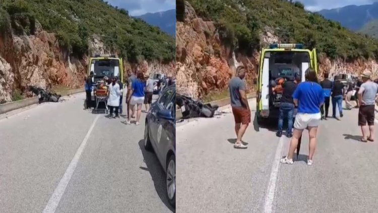 Aksident në aksin rrugor Himarë-Qeparo, lëndohen rëndë dy turistët  me motor