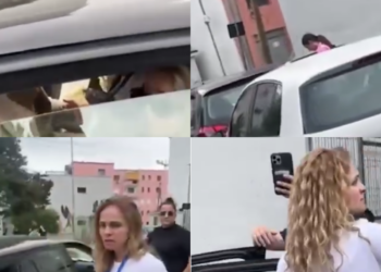 VIDEO/ Patronazhistet kapen me lista në duar, Sekretarja e Rakip Sulit kërcënon: Ik se të zhduka fare, plehër!