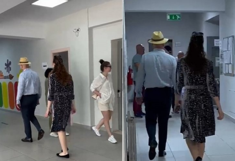 Me kapele në kokë, dhëndri i Berishës del nga ‘arresti shtëpiak’ për të votuar